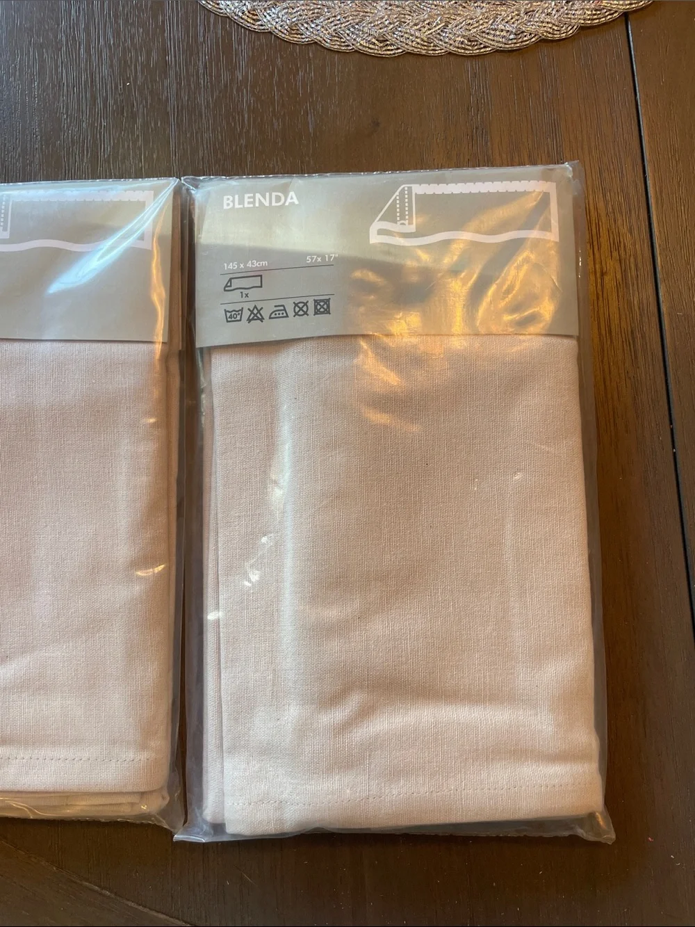 IKEA Blenda Tan Beige Curtain Valance 57